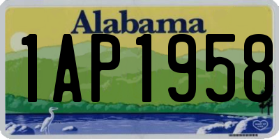 AL license plate 1AP1958