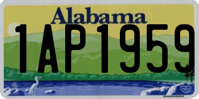AL license plate 1AP1959