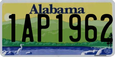 AL license plate 1AP1962