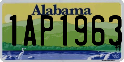 AL license plate 1AP1963