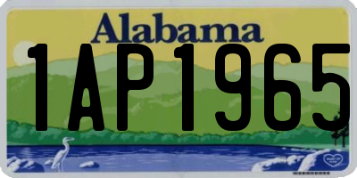 AL license plate 1AP1965