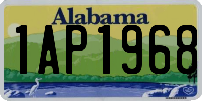 AL license plate 1AP1968