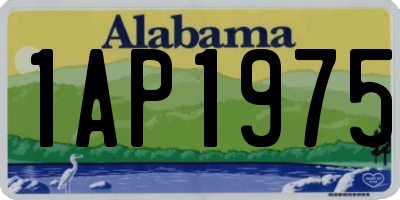 AL license plate 1AP1975