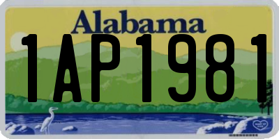 AL license plate 1AP1981