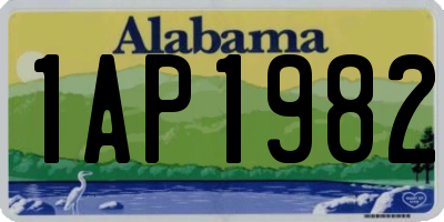 AL license plate 1AP1982