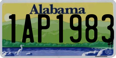 AL license plate 1AP1983