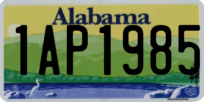 AL license plate 1AP1985