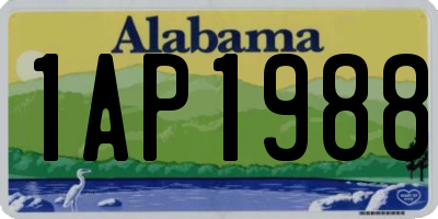 AL license plate 1AP1988