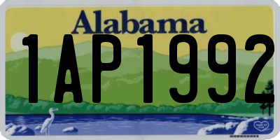 AL license plate 1AP1992