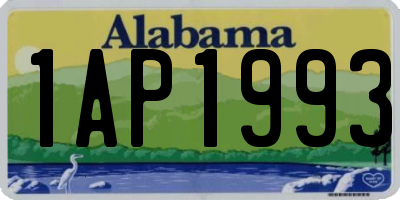 AL license plate 1AP1993