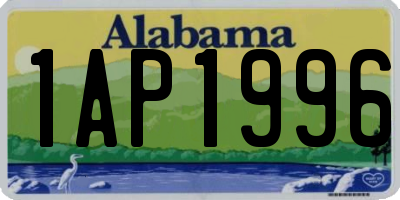 AL license plate 1AP1996