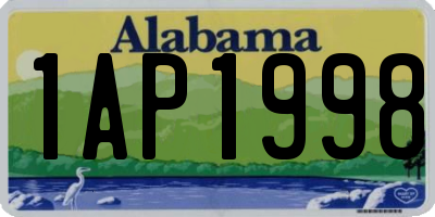 AL license plate 1AP1998