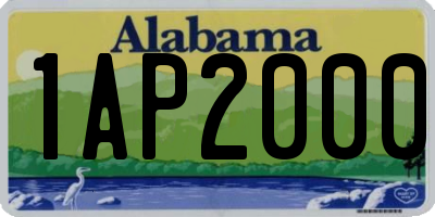 AL license plate 1AP2000