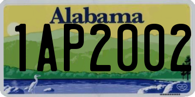 AL license plate 1AP2002