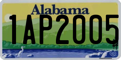 AL license plate 1AP2005