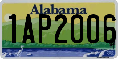 AL license plate 1AP2006
