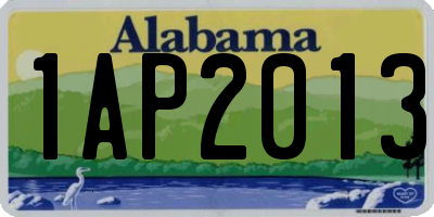 AL license plate 1AP2013