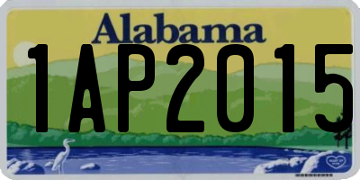 AL license plate 1AP2015