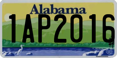 AL license plate 1AP2016