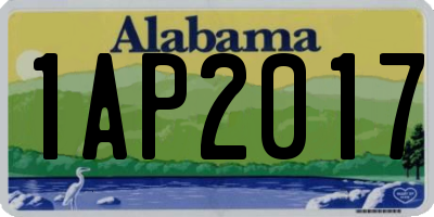 AL license plate 1AP2017
