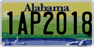 AL license plate 1AP2018