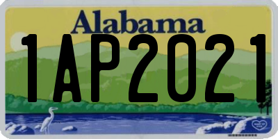 AL license plate 1AP2021