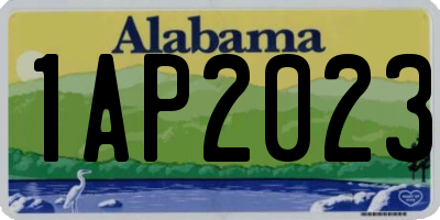 AL license plate 1AP2023