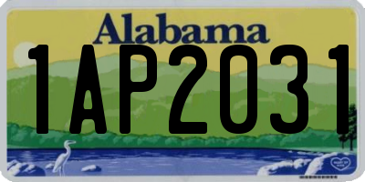 AL license plate 1AP2031