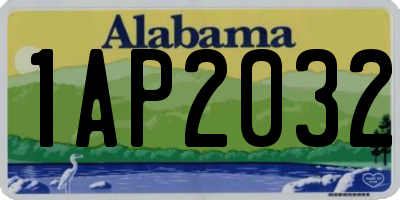 AL license plate 1AP2032