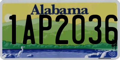 AL license plate 1AP2036