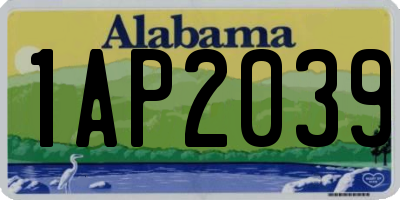 AL license plate 1AP2039