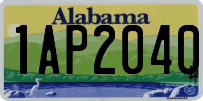 AL license plate 1AP2040