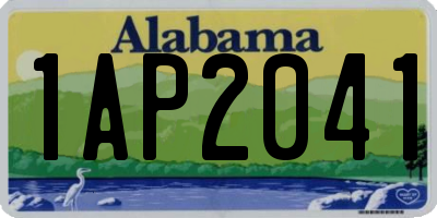 AL license plate 1AP2041