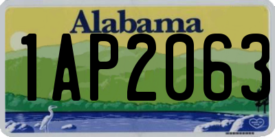 AL license plate 1AP2063