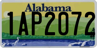 AL license plate 1AP2072