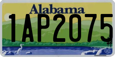 AL license plate 1AP2075