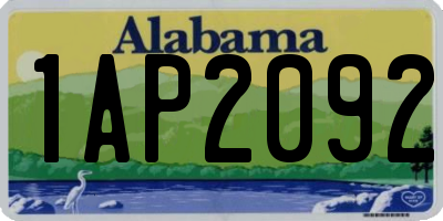 AL license plate 1AP2092