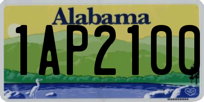 AL license plate 1AP2100