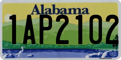 AL license plate 1AP2102