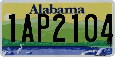 AL license plate 1AP2104