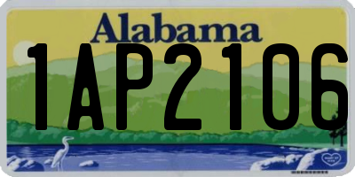 AL license plate 1AP2106
