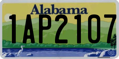AL license plate 1AP2107