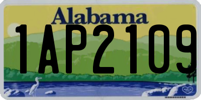 AL license plate 1AP2109