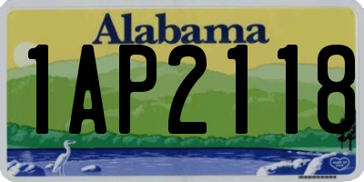 AL license plate 1AP2118