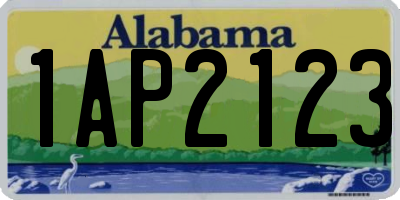 AL license plate 1AP2123