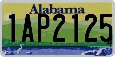 AL license plate 1AP2125