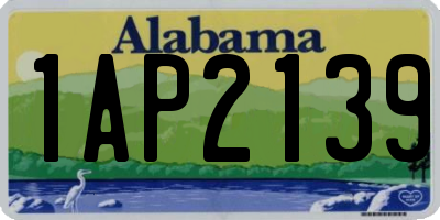 AL license plate 1AP2139