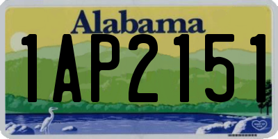 AL license plate 1AP2151