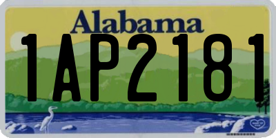 AL license plate 1AP2181