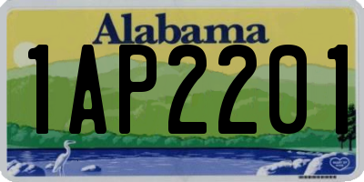 AL license plate 1AP2201